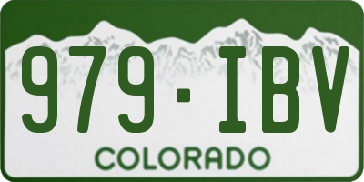 CO license plate 979IBV