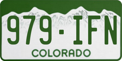 CO license plate 979IFN