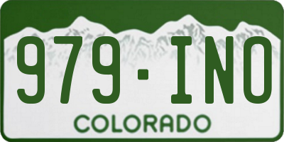 CO license plate 979INO