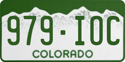 CO license plate 979IOC