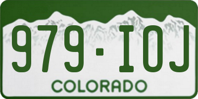 CO license plate 979IOJ