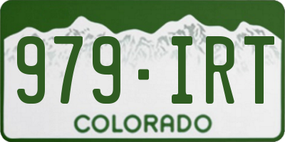 CO license plate 979IRT