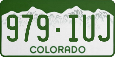 CO license plate 979IUJ