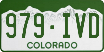 CO license plate 979IVD