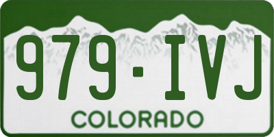 CO license plate 979IVJ