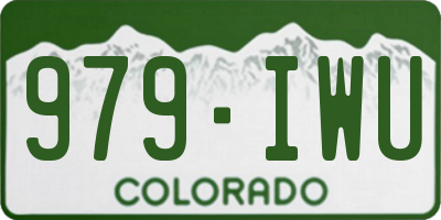CO license plate 979IWU