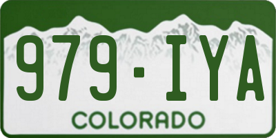 CO license plate 979IYA