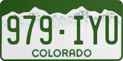 CO license plate 979IYU