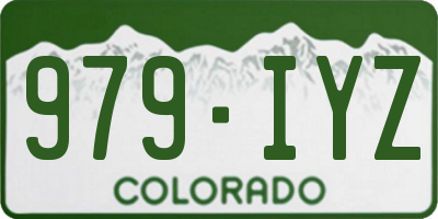 CO license plate 979IYZ