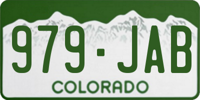CO license plate 979JAB