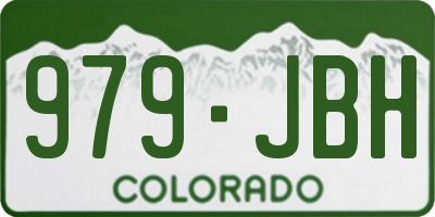 CO license plate 979JBH