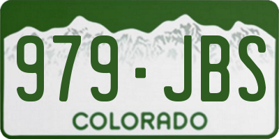 CO license plate 979JBS
