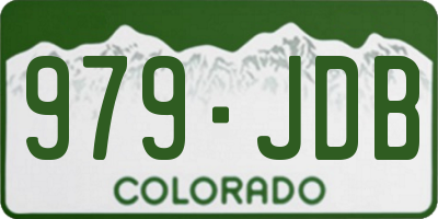 CO license plate 979JDB