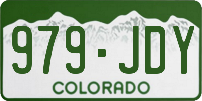 CO license plate 979JDY