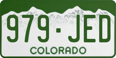 CO license plate 979JED