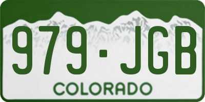 CO license plate 979JGB