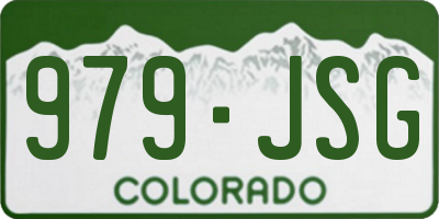 CO license plate 979JSG