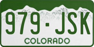 CO license plate 979JSK