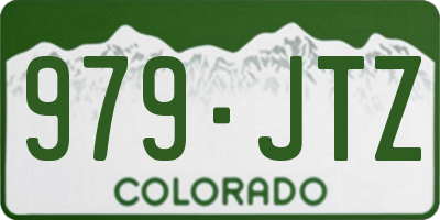 CO license plate 979JTZ