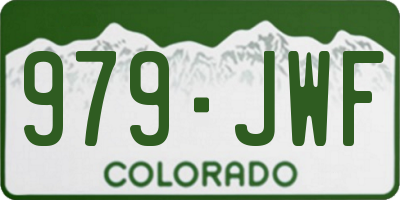 CO license plate 979JWF