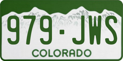 CO license plate 979JWS
