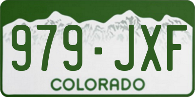 CO license plate 979JXF