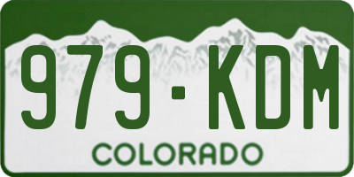 CO license plate 979KDM