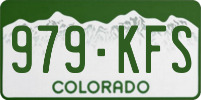 CO license plate 979KFS