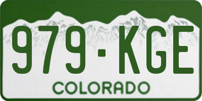 CO license plate 979KGE