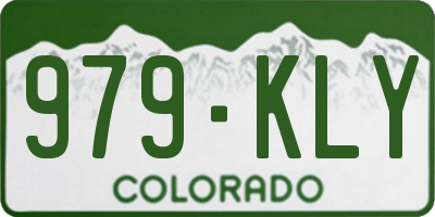 CO license plate 979KLY