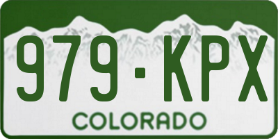 CO license plate 979KPX
