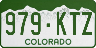 CO license plate 979KTZ