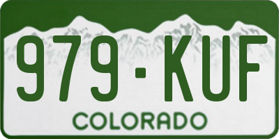CO license plate 979KUF