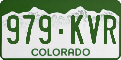 CO license plate 979KVR