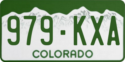 CO license plate 979KXA