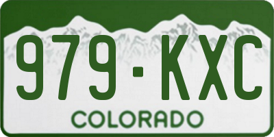 CO license plate 979KXC