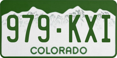 CO license plate 979KXI