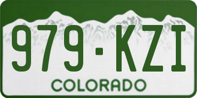 CO license plate 979KZI
