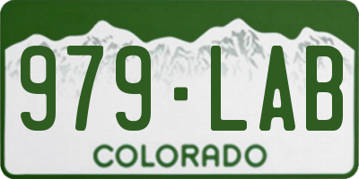 CO license plate 979LAB