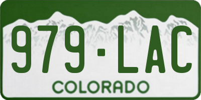 CO license plate 979LAC