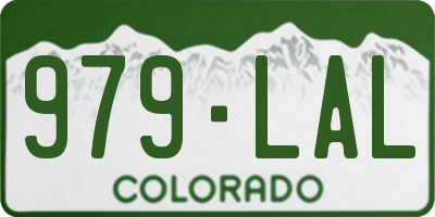 CO license plate 979LAL