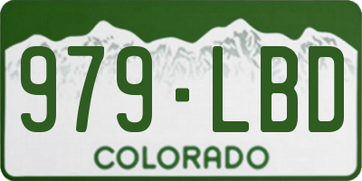 CO license plate 979LBD