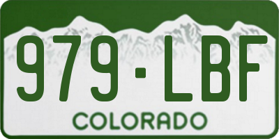 CO license plate 979LBF