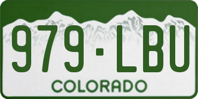 CO license plate 979LBU