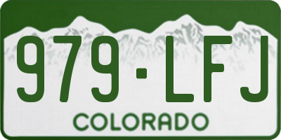 CO license plate 979LFJ