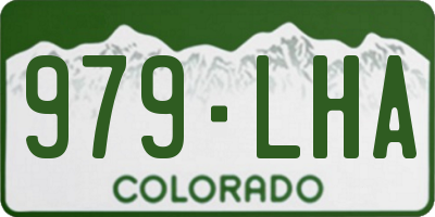 CO license plate 979LHA