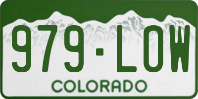 CO license plate 979LOW