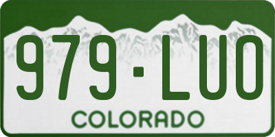CO license plate 979LUO