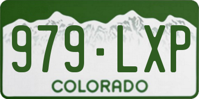 CO license plate 979LXP