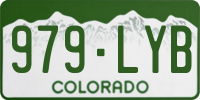 CO license plate 979LYB